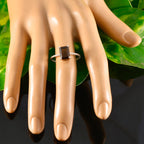 Smoky Quartz Solitaire Turkish 925 Silver Brown Gemstones Delicate Twist Ring Jewellery