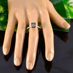 Smoky Quartz Solitaire African 925 Sterling Silver Brown Gems Featherlight Cultural Ring Jewellery