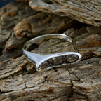 smoky quartz Trilogy Moroccan Sterling Silver Brown Gemstones Slim Feminine Ring Jewelry