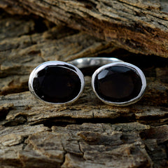 smoky quartz Toi et Moi Egyptian 925 Sterling Silver Brown Gems Eye catching Modern Ring Jewellery