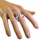 smoky quartz Hepta Russian 92.5 Silver Brown Gems Eye catching Eternity Band Jewelry