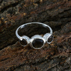 Smoky Quartz Trilogy Japanese Sterling Silver Brown Gemstone Whisper thin Romantic Ring Jewellery