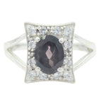 smoky quartz Halo Turkish 925 Sterling Silver Brown Gemstones Whisper thin Luxurious Ring Jewelry
