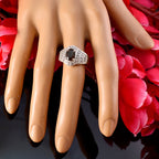 smoky quartz Halo Russian 92.5 Silver Brown Gemstones Mid weight Graceful Ring Jewelry