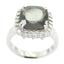 smoky quartz Halo Russian Silver Brown Gems Classic Glamorous Ring Jewelry