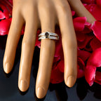 smoky quartz Halo American 92.5 Silver Brown Gemstone Whisper thin Boho Ring Jewelry