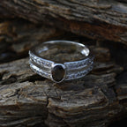 smoky quartz Halo American 92.5 Silver Brown Gemstone Whisper thin Boho Ring Jewelry