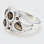 smoky quartz quarter African 92.5 Silver Brown Gems Minimal Glamorous Ring Jewellery