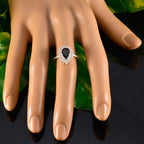Smoky Quartz Halo Korean 92.5 Silver Brown Gems Dainty Graceful Ring Jewelry