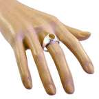 Tiger Eye Solitaire French Sterling Silver Brown Gems Tiny Traditional Ring Jewelry