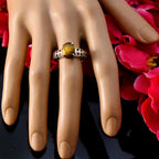 Tiger Eye Solitaire Australian 925 Sterling Silver Brown Gemstones Whisper thin Filigree Ring Jewelry