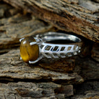 Tiger Eye Solitaire Australian 925 Sterling Silver Brown Gemstones Whisper thin Filigree Ring Jewelry