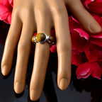 Tiger Eye Penta Russian Sterling Silver Brown Gems Slim Contemporary Ring Jewellery