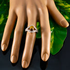 Tiger Eye Halo Egyptian 925 Silver Brown Gems Tiny Cultural Ring Jewelry