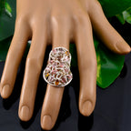 Tourmaline multiple Italian 925 Sterling Silver multicolor Gemstones Statement Ethnic Ring Jewellery