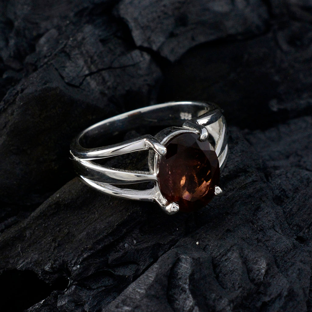Tourmaline Solitaire French Sterling Silver multicolor Gems Slim Cultural Ring Jewelry