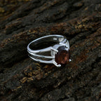 Tourmaline Solitaire French Sterling Silver multicolor Gems Slim Cultural Ring Jewelry