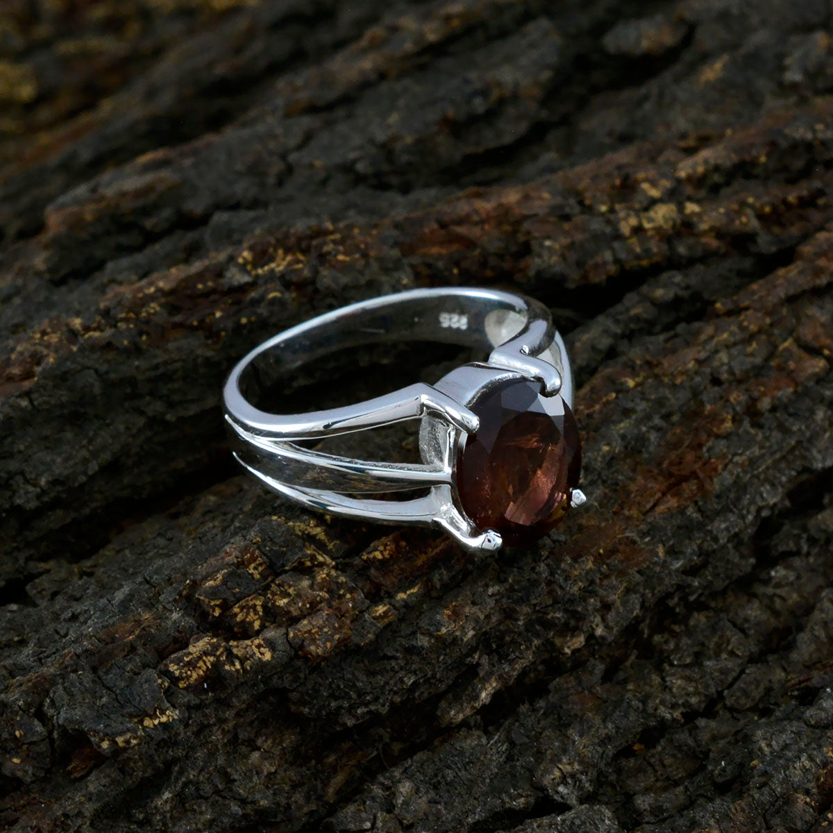 Tourmaline Solitaire French Sterling Silver multicolor Gems Slim Cultural Ring Jewelry