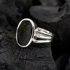 Tourmaline Solitaire Moroccan 925 Sterling Silver multicolor Gems Versatile Boho Ring Jewelry