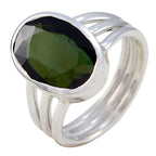 Tourmaline Solitaire Moroccan 925 Sterling Silver multicolor Gems Versatile Boho Ring Jewelry