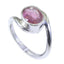 Tourmaline Solitaire Indian 92.5 Silver multicolor Gemstone Minimal Modern Ring Jewelry