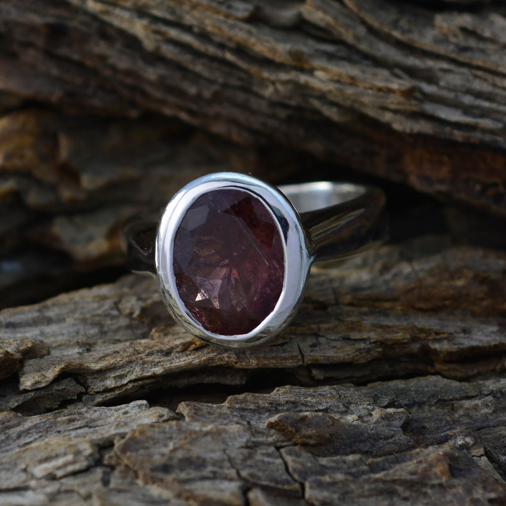 Tourmaline Solitaire Russian 925 Sterling Silver multicolor Gemstone Eye catching propsel Ring Jewelry