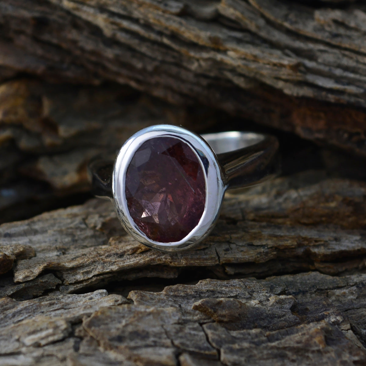 Tourmaline Solitaire Russian 925 Sterling Silver multicolor Gemstone Eye catching propsel Ring Jewelry