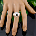 Tourmaline Solitaire German Silver multicolor Gemstone Essential  Cultural Ring Jewelry