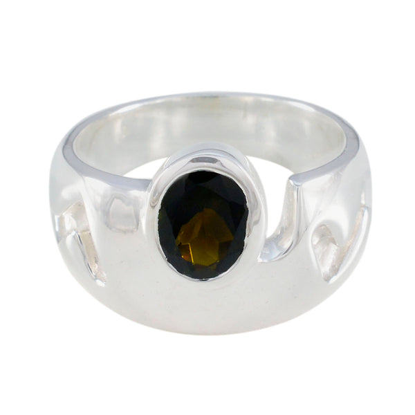 Tourmaline Solitaire German Silver multicolor Gemstone Essential  Cultural Ring Jewelry
