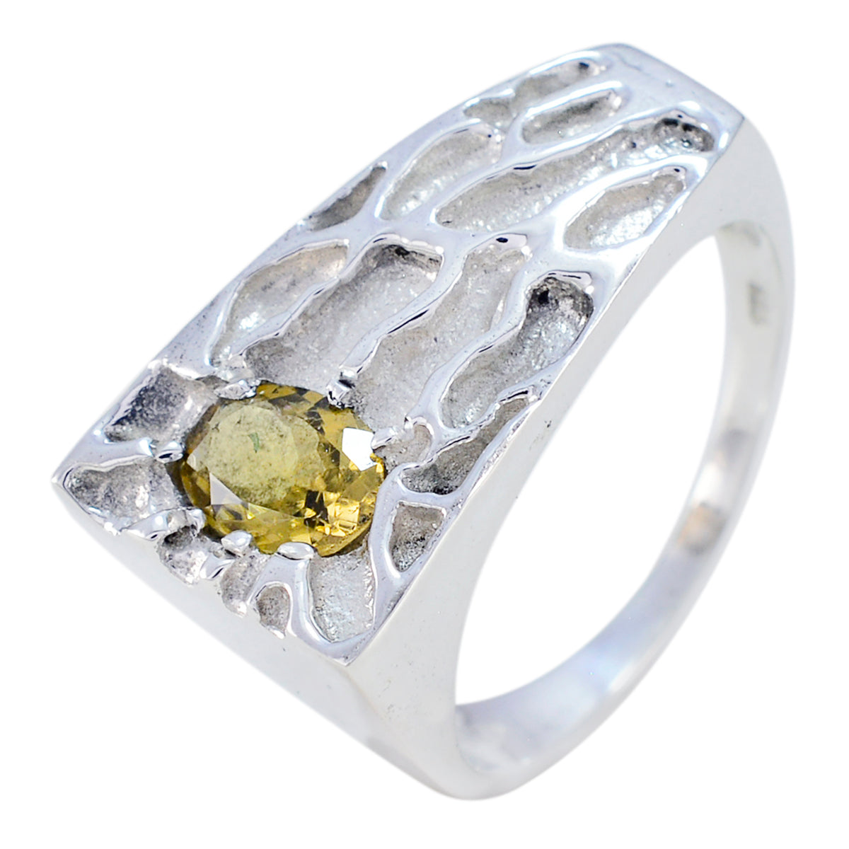 Tourmaline Solitaire Spanish Silver multicolor Gems Mid weight Rope Wire Ring Jewelry