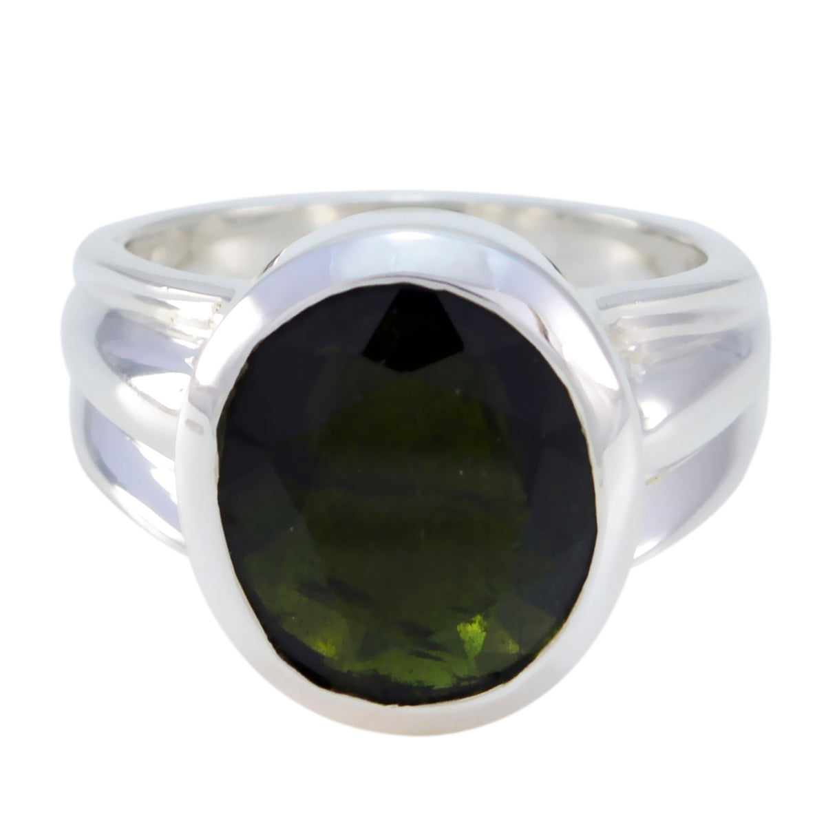 Tourmaline Solitaire Russian 92.5 Silver multicolor Gemstone Mid weight Fairytale Ring Jewelry