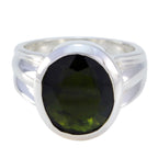 Tourmaline Solitaire Russian 92.5 Silver multicolor Gemstone Mid weight Fairytale Ring Jewelry