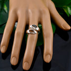 Tourmaline Toi et Moi German 925 Sterling Silver multicolor Gems Versatile Trendy Ring Jewelry