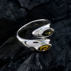 Tourmaline Toi et Moi German 925 Sterling Silver multicolor Gems Versatile Trendy Ring Jewelry