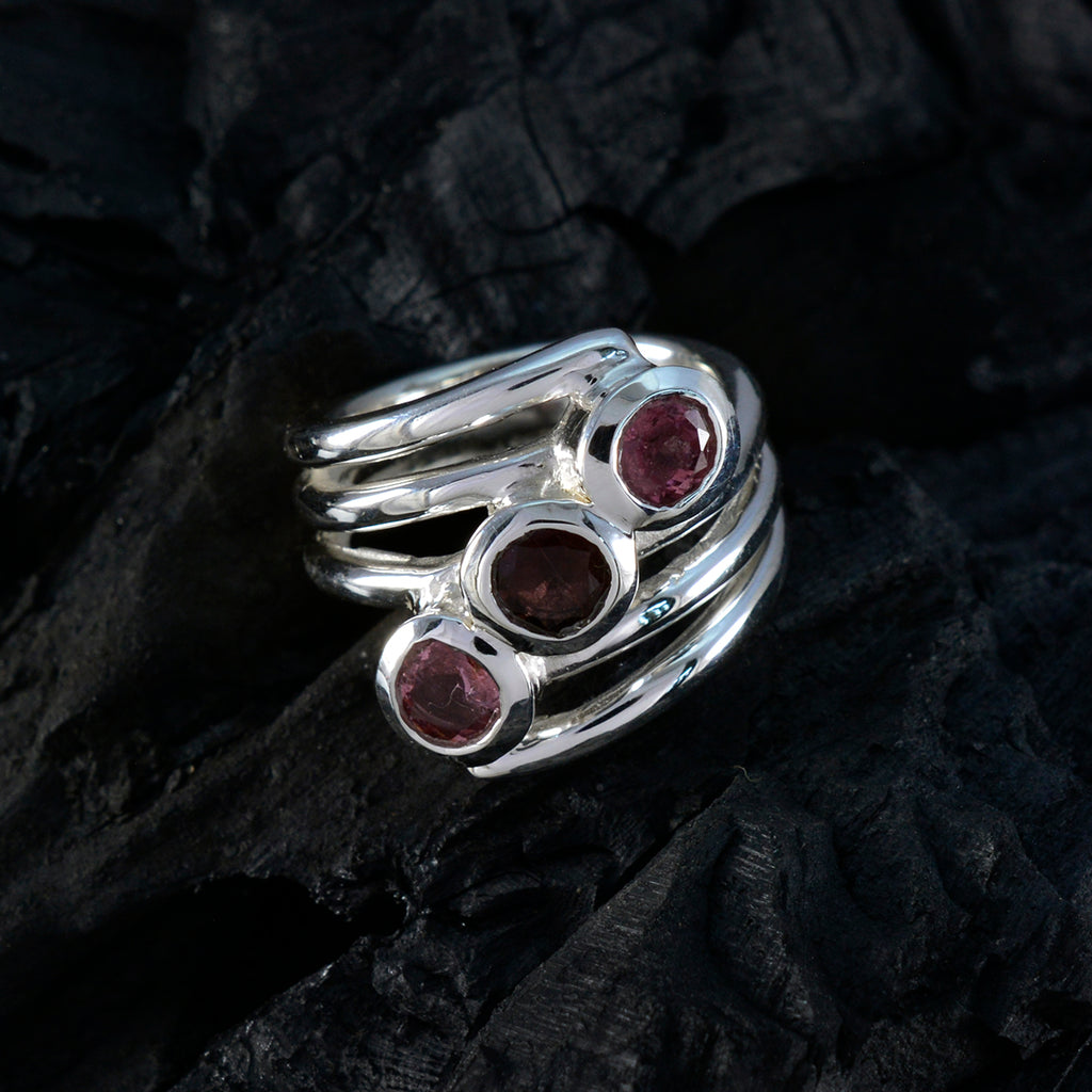 Tourmaline Trilogy Indian Sterling Silver multicolor Gemstones Essential  Modern Ring Jewelry
