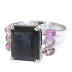 Tourmaline Hepta Indian 925 Sterling Silver multicolor Gemstones Essential  Modern Ring Jewelry
