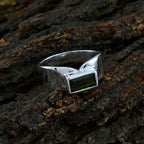Tourmaline Solitaire American 925 Silver multicolor Gemstone Whisper thin Contemporary Ring Jewelry