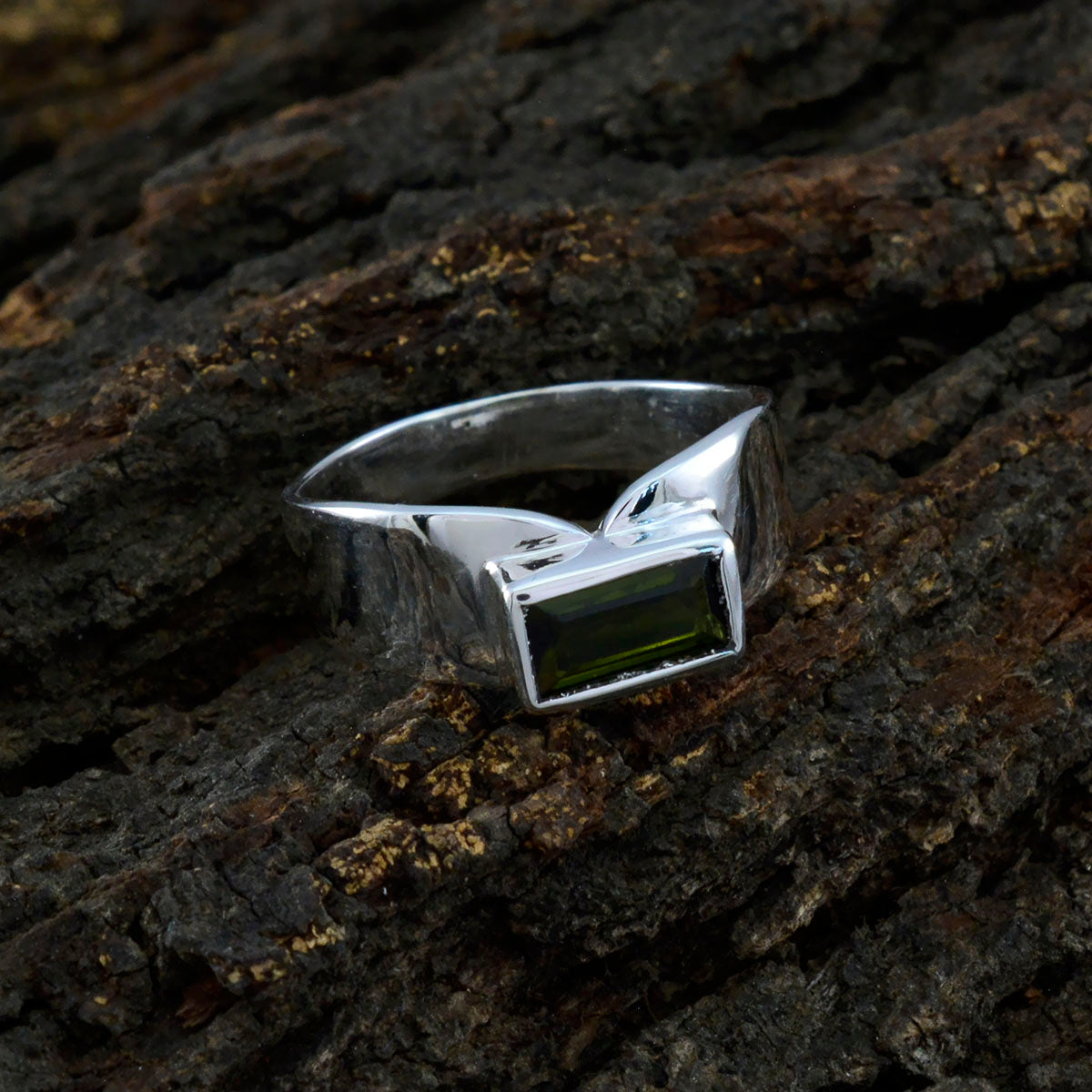 Tourmaline Solitaire American 925 Silver multicolor Gemstone Whisper thin Contemporary Ring Jewelry