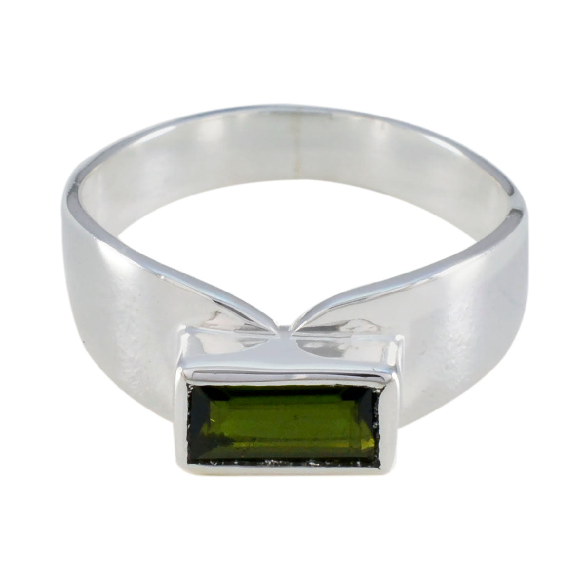 Tourmaline Solitaire American 925 Silver multicolor Gemstone Whisper thin Contemporary Ring Jewelry Главное изображение товара