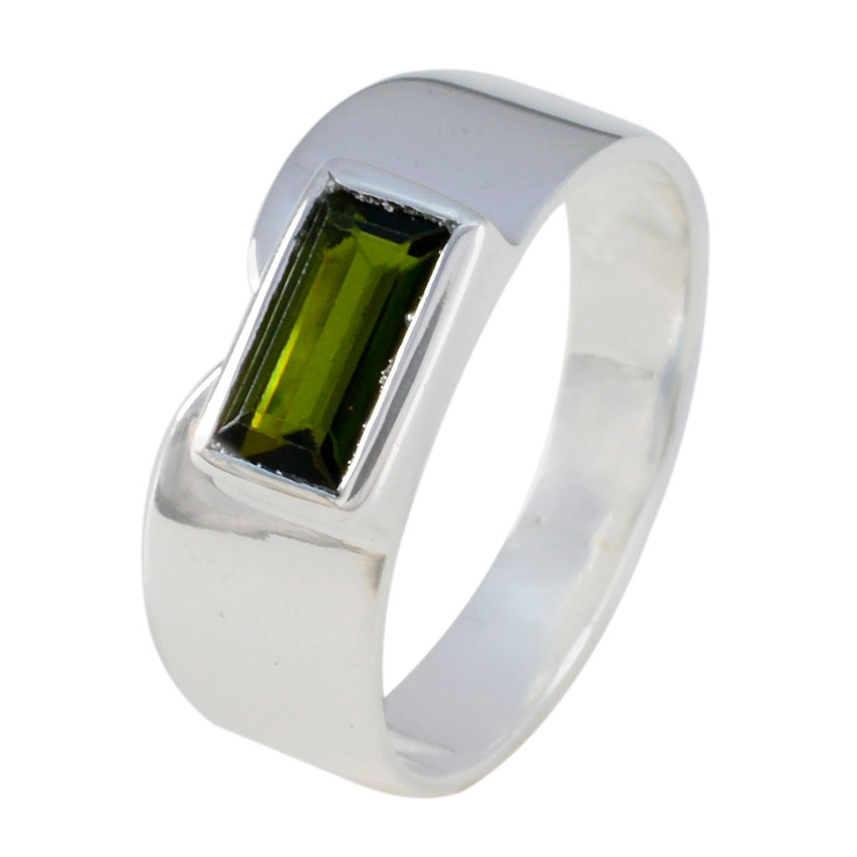 Tourmaline Solitaire American 925 Silver multicolor Gemstone Whisper-thin Contemporary Ring Jewelry Второстепенное изображение товара