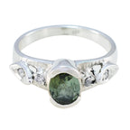 Tourmaline Solitaire Russian 925 Silver multicolor Gemstone Minimal Fairytale Ring Jewellery