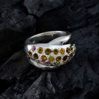Tourmaline multiple Egyptian 92.5 Silver multicolor Gemstone Essential  Abstract Ring Jewellery