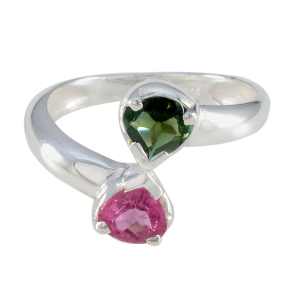 Tourmaline Toi et Moi Moroccan 92.5 Silver multicolor Gemstones Tiny Luxurious Ring Jewellery