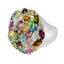 Tourmaline multiple French Silver multicolor Gemstone Statement Artisan Ring Jewelry