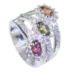Garnet Trilogy Indian 92.5 Silver Red Gemstone Essential  Abstract Ring Jewelry