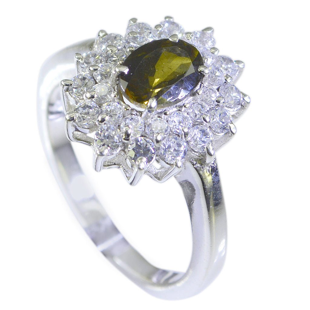 Tourmaline Halo Egyptian 925 Silver multicolor Gemstone Slim Romantic Ring Jewelry