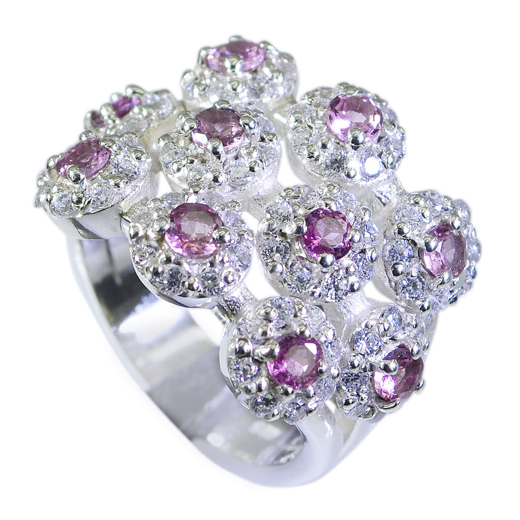 Tourmaline multiple African Sterling Silver multicolor Gemstones Essential  Contemporary Ring Jewelry