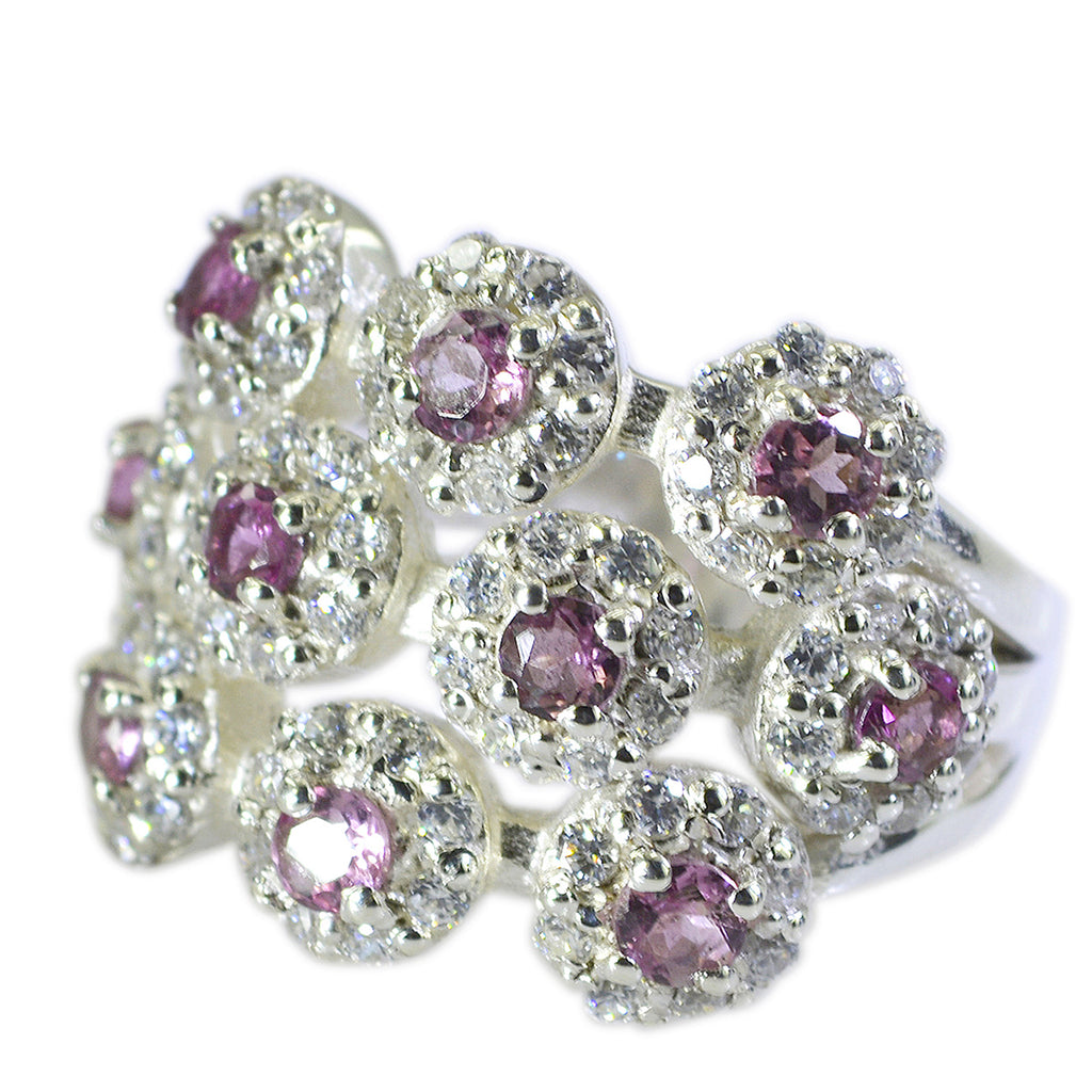 Tourmaline multiple African Sterling Silver multicolor Gemstones Essential  Contemporary Ring Jewelry