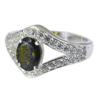 Tourmaline Halo German 925 Silver multicolor Gemstones Tiny Modern Ring Jewellery