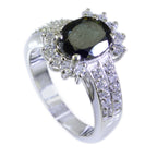 Tourmaline Halo Egyptian Sterling Silver multicolor Gems Classic Abstract Ring Jewellery